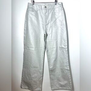 New Aligne Co Freda silver high waist wide leg jeans denim size 31
